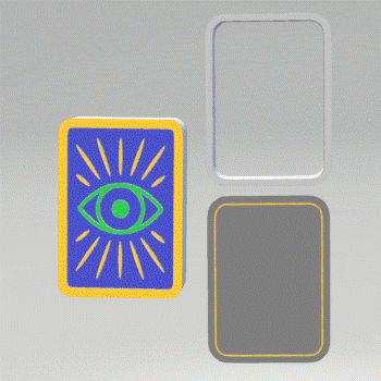 3pc Intuition Tarot Card Bath Bomb Mold STL File - FILE ONLY for 3D printing your own molds for bath bombs solid shampoo shower steamers