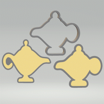 3pc Magic Lamp Bath Bomb Mold STL File