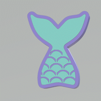 3pc Mermaid Tail Bath Bomb Mold STL File