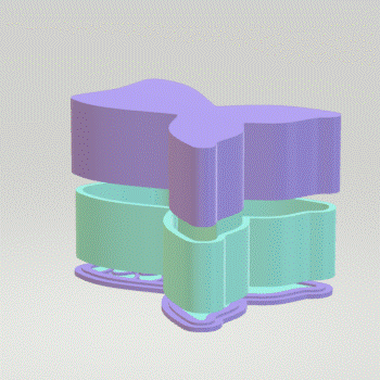 3pc Mermaid Tail Bath Bomb Mold STL File