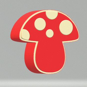 3pc Mushroom Bath Bomb Mold STL File - for 3D printing - FILE ONLY