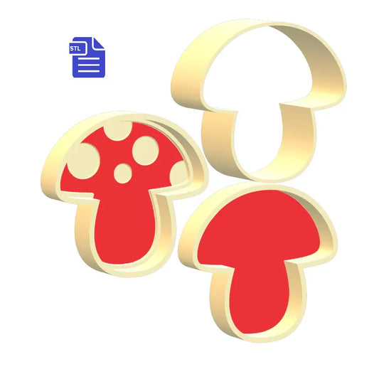 3pc Mushroom Bath Bomb Mold STL File - for 3D printing - FILE ONLY - The Crafts and Glitter Shop