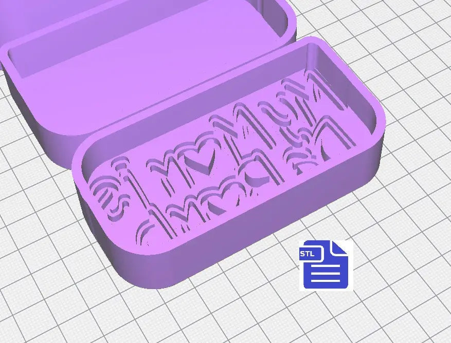 3pc My Mom is Da Bomb Bath Bomb Mold STL File