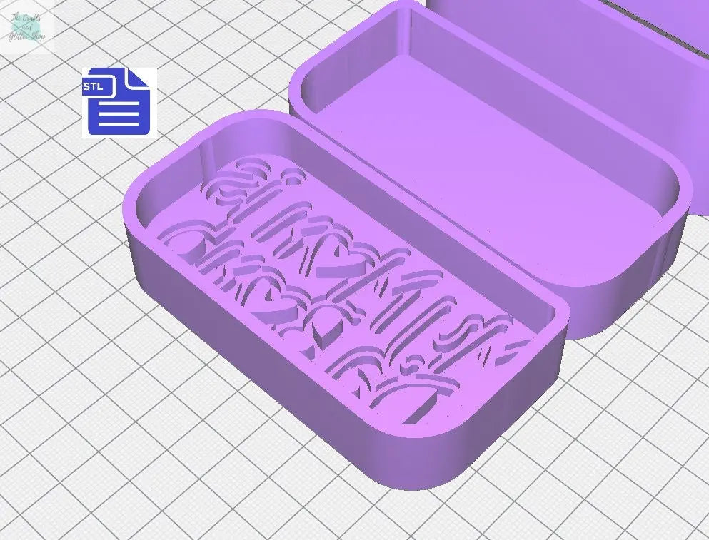 3pc My Mom is Da Bomb Bath Bomb Mold STL File