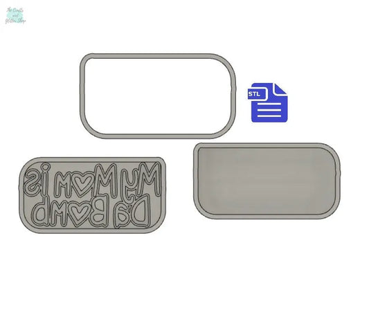 3pc My Mom is Da Bomb Bath Bomb Mold STL File - for 3D printing - FILE ONLY - Mother's Day Bath Bomb Hand Press Mould - The Crafts and Glitter Shop