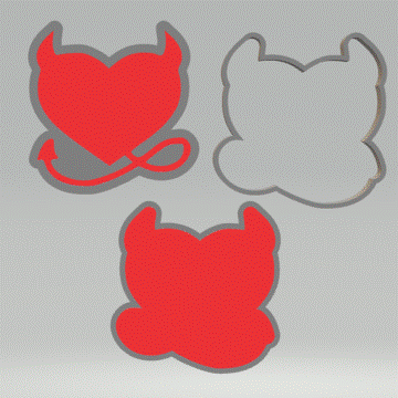 3pc Naughty Valentine Bath Bomb Mold STL File