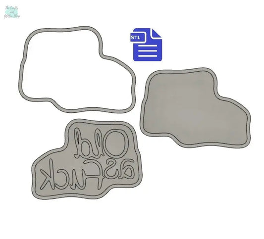 3pc Old as F*ck Bath Bomb Mold STL File - for 3D printing - FILE ONLY - 3 part hand press Bath Bomb Mould - The Crafts and Glitter Shop