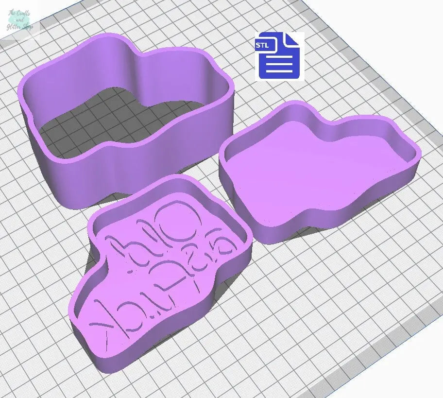 3pc Old as F*ck Bath Bomb Mold STL File - for 3D printing - FILE ONLY - 3 part hand press Bath Bomb Mould - The Crafts and Glitter Shop