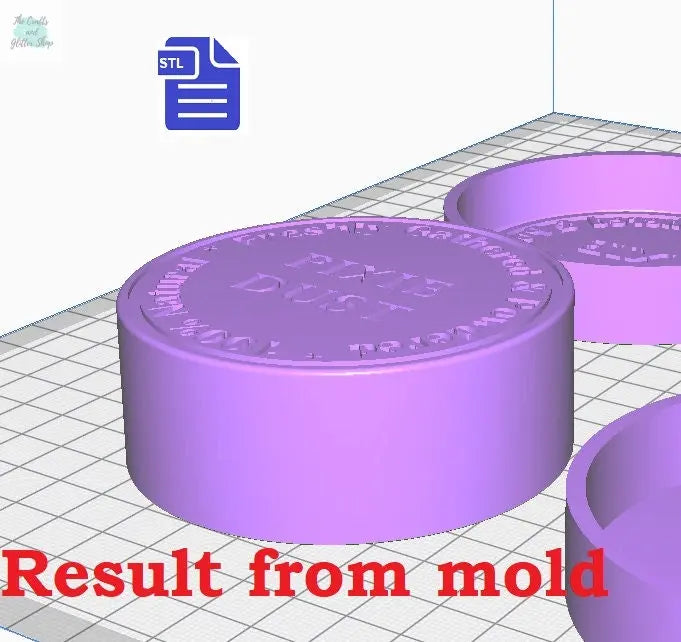 3pc Pixie Dust Bath Bomb Mold - Magic Potion Label Bath Bomb Mold STL File - for 3D printing - FILE ONLY - 3 piece hand press mold - The Crafts and Glitter Shop