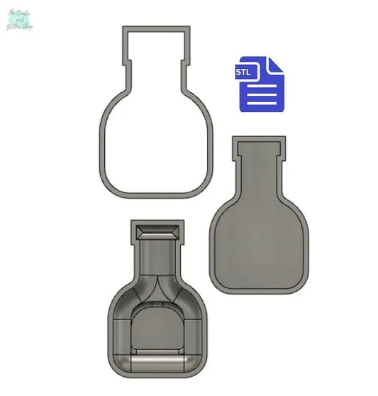 3pc Potion Bath Bomb Mold STL File - for 3D printing - FILE ONLY - 3 piece Hand Press Bath Bomb Mould The Crafts and Glitter Shop