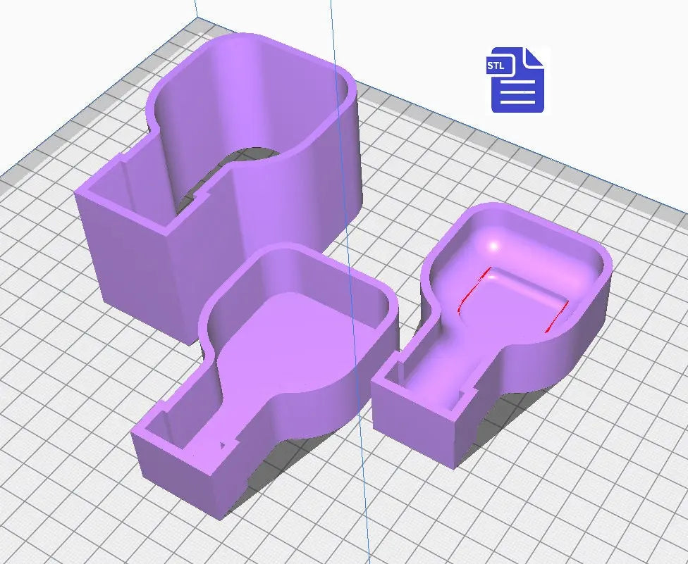 3pc Potion Bath Bomb Mold STL File - for 3D printing - FILE ONLY - 3 piece Hand Press Bath Bomb Mould The Crafts and Glitter Shop
