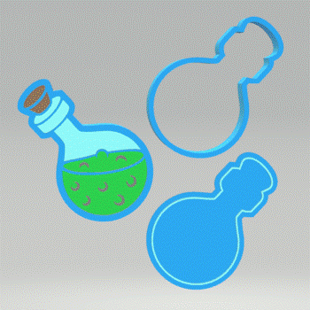 3pc Potion Bath Bomb Mold STL File