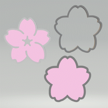 3pc Sakura Bath Bomb Mold STL File