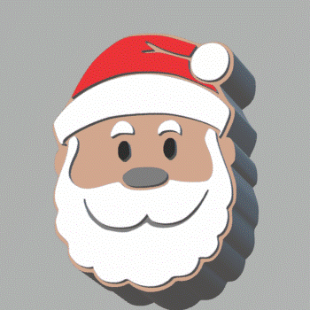 3pc Santa Claus Bath Bomb Mold STL File