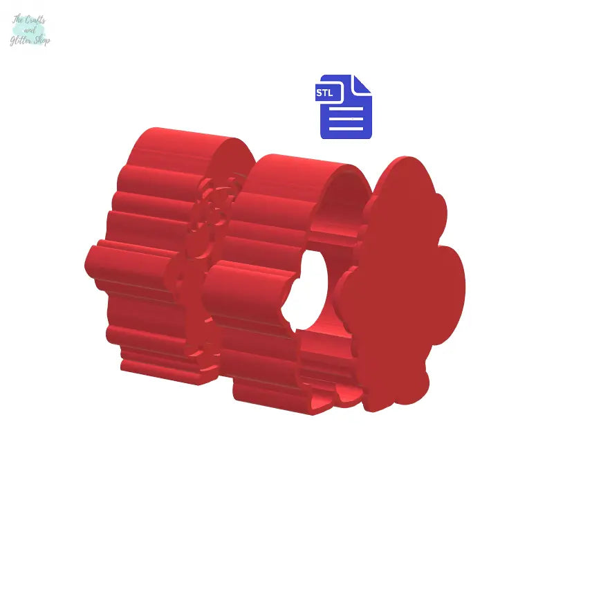 3pc Santa Claus Bath Bomb Mold STL File - for 3D printing - FILE ONLY - 3 piece Father Christmas Hand Press Mould for Solid Shampoo Fizzies - The Crafts and Glitter Shop