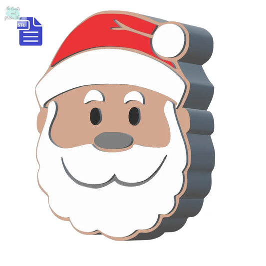 3pc Santa Claus Bath Bomb Mold STL File - for 3D printing - FILE ONLY - The Crafts and Glitter Shop