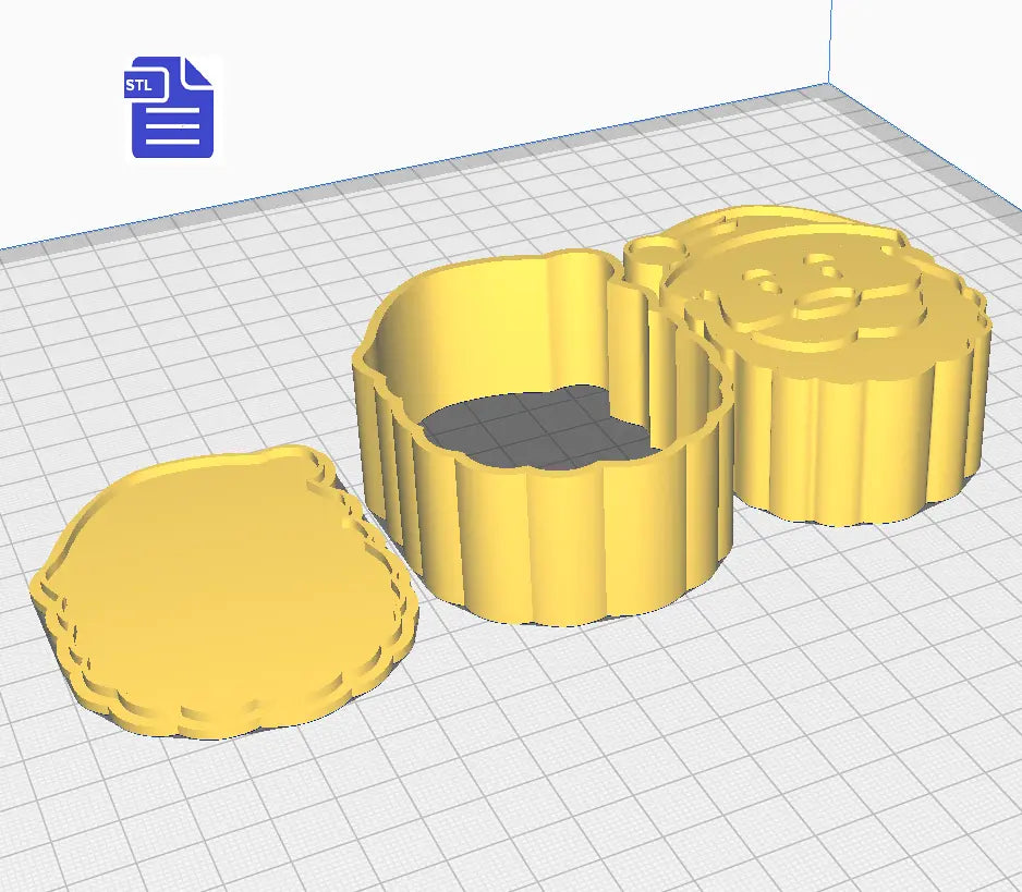 3pc Santa Claus Bath Bomb Mold STL File - for 3D printing - FILE ONLY - The Crafts and Glitter Shop