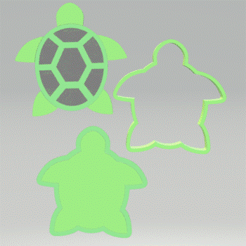 3pc Sea Turtle Bath Bomb Mold STL File