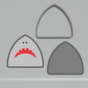 3pc Shark Bath Bomb Mold STL File
