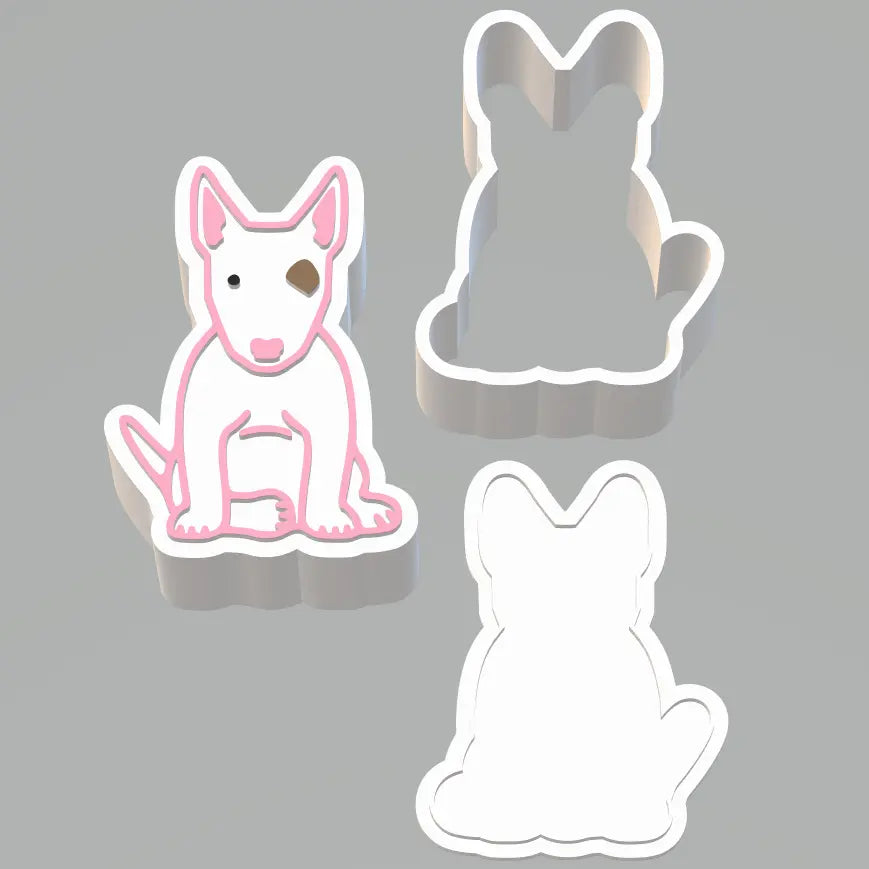 3pc Sitting Bull Terrier Bath Bomb Mold STL File - for 3D printing - FILE ONLY - The Crafts and Glitter Shop