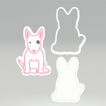 3pc Sitting Bull Terrier Bath Bomb Mold STL File