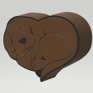 3pc Sleepy Puppy Bath Bomb Mold STL File