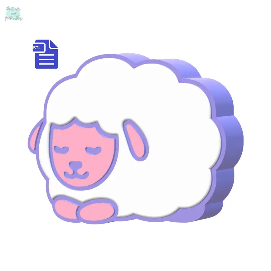 3pc Sleepy Sheep Bath Bomb Mold STL File - for 3D printing - FILE ONLY - The Crafts and Glitter Shop