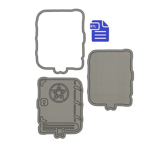 3pc Spell book Bath Bomb Mold STL File - for 3D printing - FILE ONLY - The Crafts and Glitter Shop