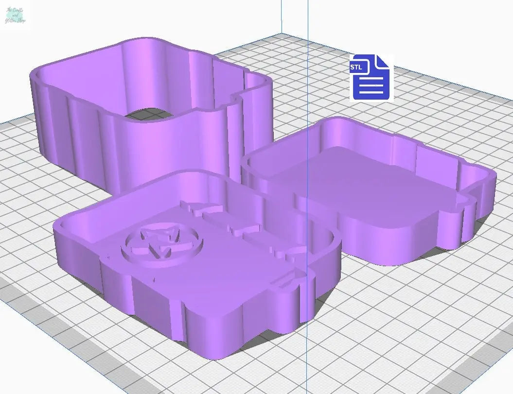3pc Spell book Bath Bomb Mold STL File - for 3D printing - FILE ONLY - The Crafts and Glitter Shop