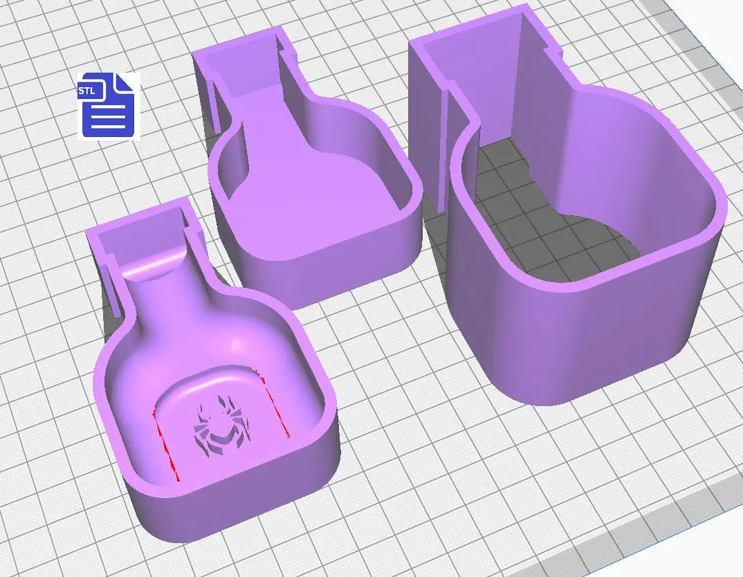 3pc Spider Legs Potion Bath Bomb Mold STL File - for 3D printing - FILE ONLY - 3 piece Hand Press Bath Bomb Mould The Crafts and Glitter Shop