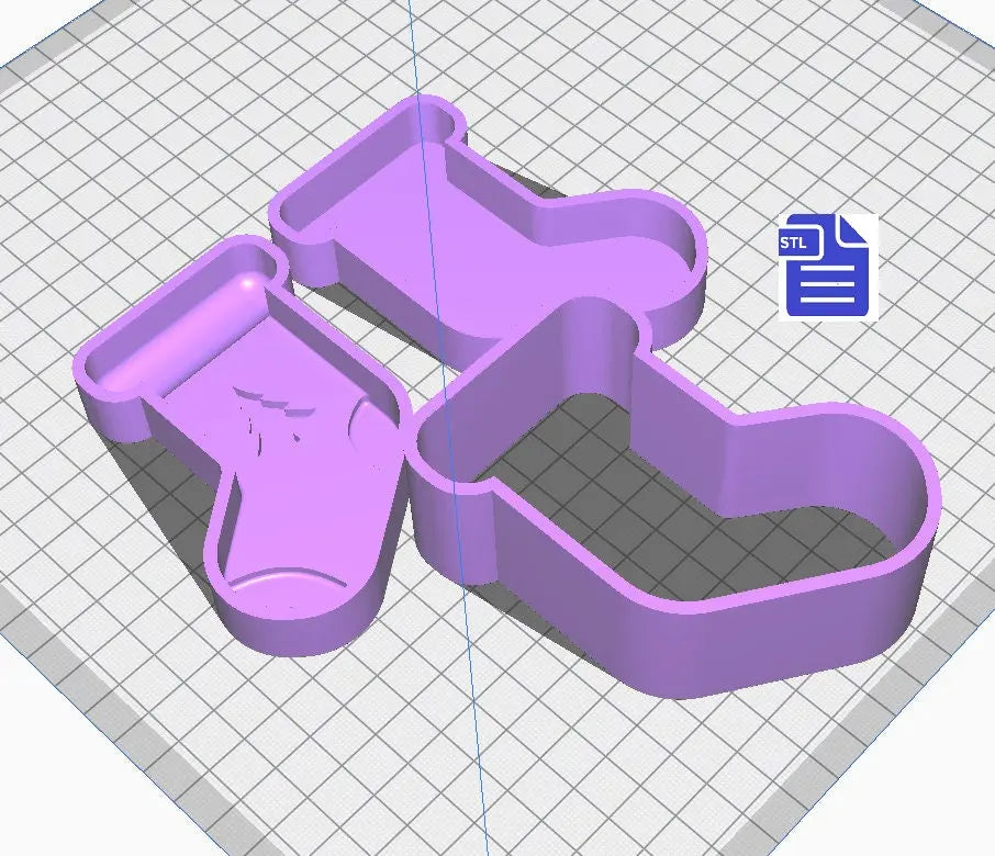 3pc Stocking Bath Bomb Mold STL File - for 3D printing - FILE ONLY - The Crafts and Glitter Shop