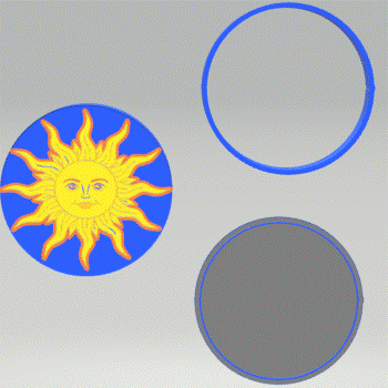 3pc Sun Bath Bomb Mold STL File
