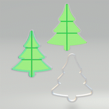 3pc Tree Snap Bar Mold STL File - for 3D printing - FILE ONLY - 3 piece mold for bath bombs and shower steamers snap bars