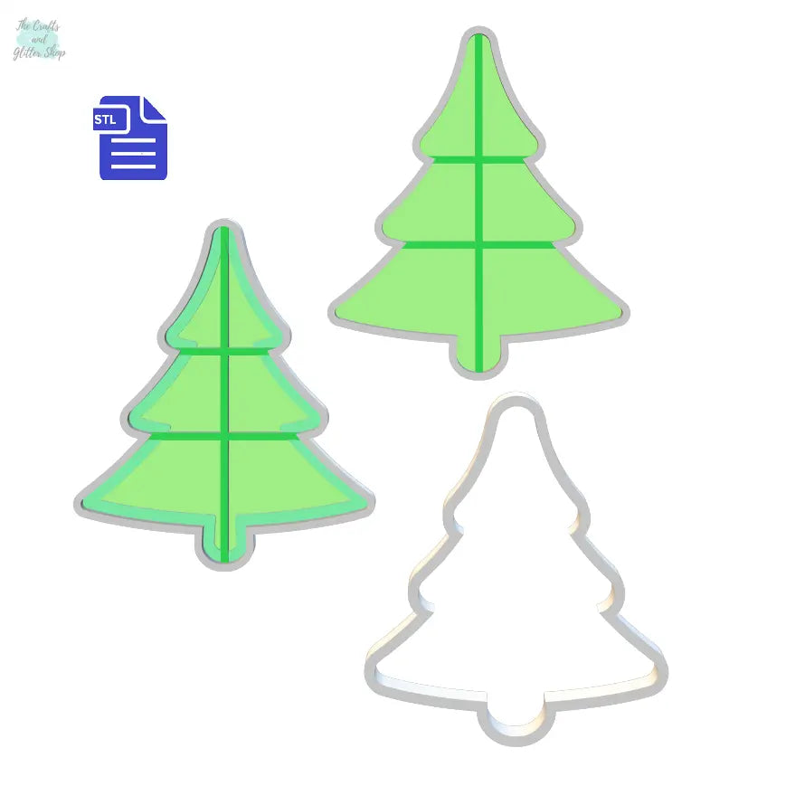 3pc Tree Snap Bar Mold STL File - for 3D printing - FILE ONLY - 3 piece mold for bath bombs and shower steamers snap bars - The Crafts and Glitter Shop