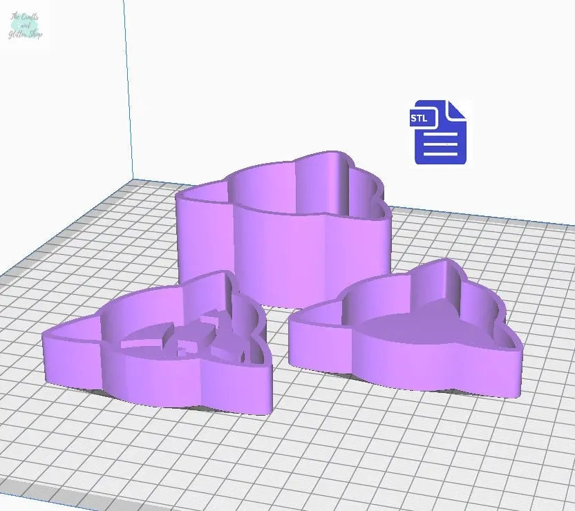 3pc Trinity Knot Bath Bomb Mold STL File