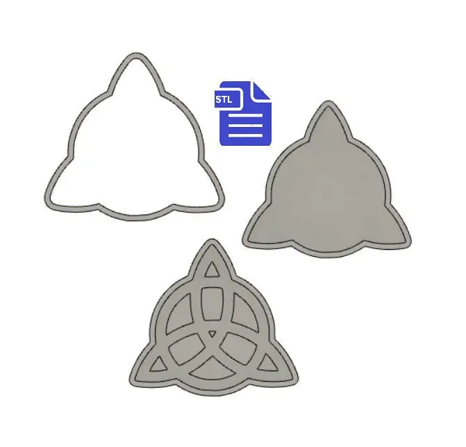 3pc Trinity Knot Bath Bomb Mold STL File