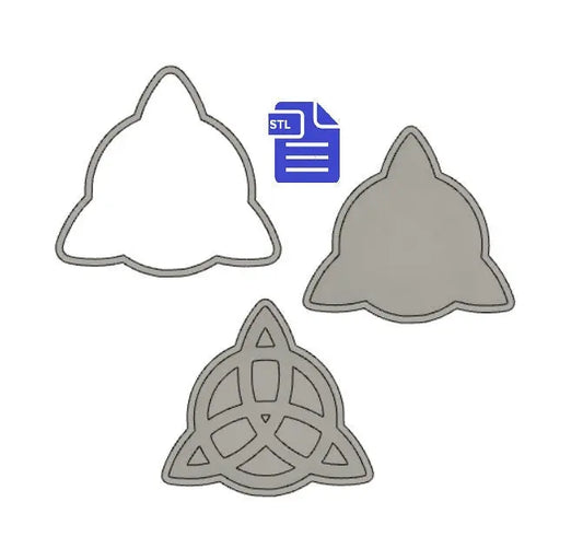 3pc Trinity Knot Bath Bomb Mold STL File