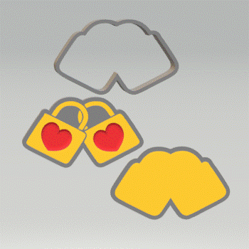 3pc Valentine Padlock Bath Bomb Mold STL File