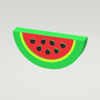 3pc Watermelon Bath Bomb Mold STL File