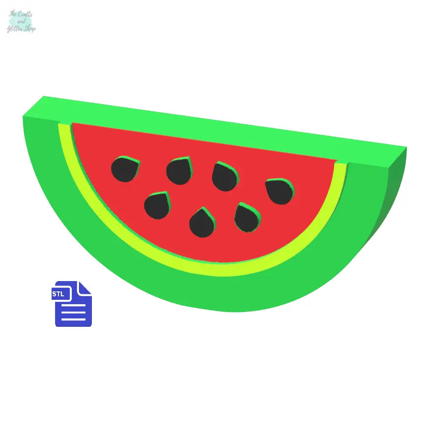 3pc Watermelon Bath Bomb Mold STL File - for 3D printing - FILE ONLY - The Crafts and Glitter Shop
