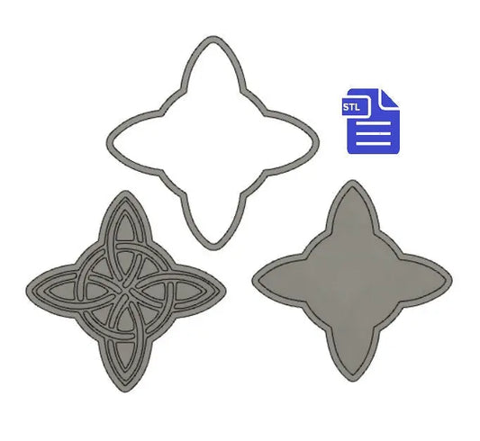 3pc Witch's Knot Bath Bomb Mold STL File - for 3D printing - FILE ONLY - 3 piece Witches Knot Hand Press Bath Bomb Mould - The Crafts and Glitter Shop