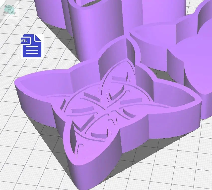 3pc Witch's Knot Bath Bomb Mold STL File - for 3D printing - FILE ONLY - 3 piece Witches Knot Hand Press Bath Bomb Mould - The Crafts and Glitter Shop