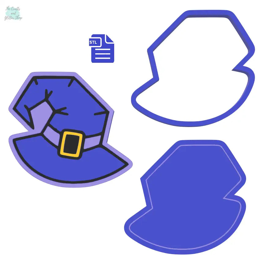 3pc Witchy Hat Bath Bomb Mold STL File - for 3D printing - FILE ONLY - 3 piece Hat Push Mold for bath bombs shower steamers solid shampoo - The Crafts and Glitter Shop