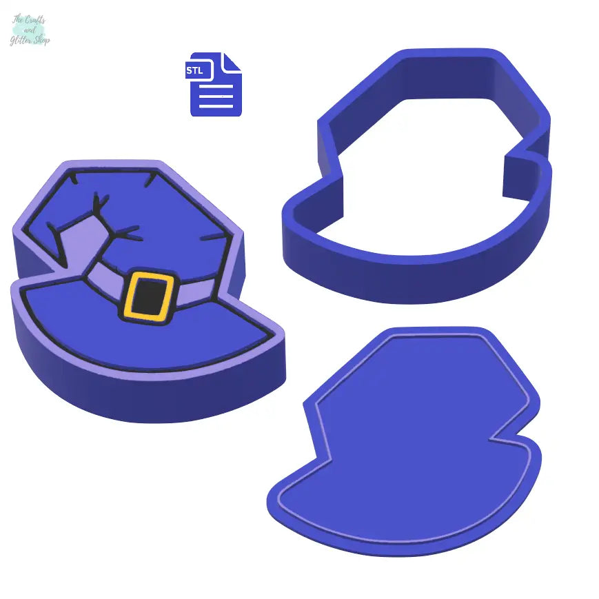 3pc Witchy Hat Bath Bomb Mold STL File - for 3D printing - FILE ONLY - 3 piece Hat Push Mold for bath bombs shower steamers solid shampoo - The Crafts and Glitter Shop