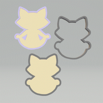 3pc Yoga Cat Bath Bomb Mold STL File