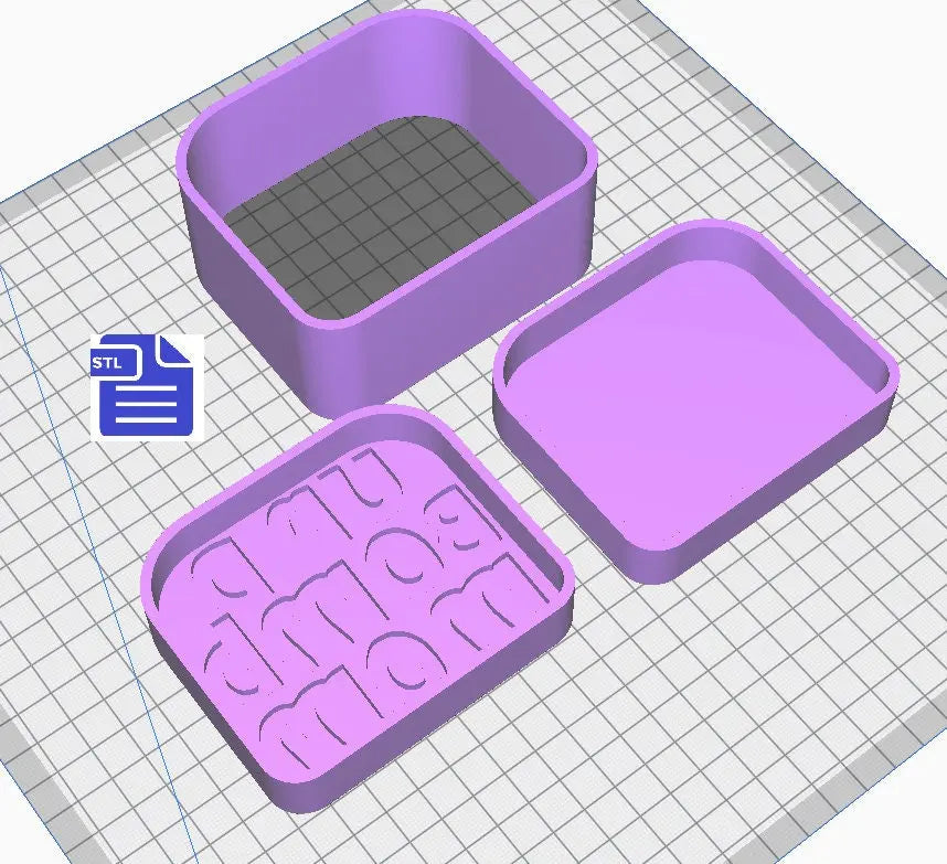 3pc ur d bomb mom Bath Bomb Mold STL File