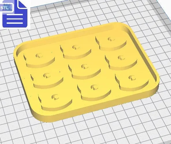 9 pc Crescent Moon Cat STL File - for 3D printing - FILE ONLY - with tray to make your own silicone molds - diy freshies mold - The Crafts and Glitter Shop