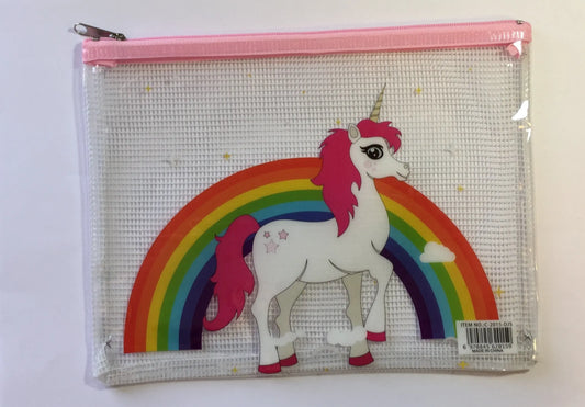 A5 Plastic Folder - Rainbow Unicorn The Crafts and Glitter Shop