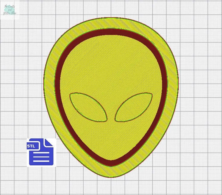 Alien STL File - for 3D printing - FILE ONLY - Alien Bath Bomb Mold - can be used as a mold to make bath bombs or as a tray or dish