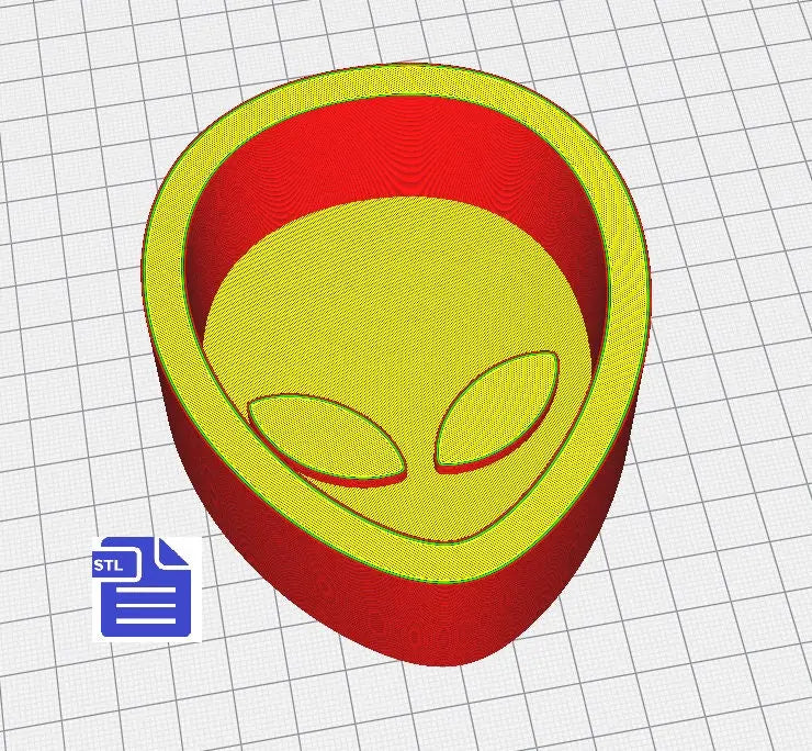 Alien STL File - for 3D printing - FILE ONLY - Alien Bath Bomb Mold - can be used as a mold to make bath bombs or as a tray or dish